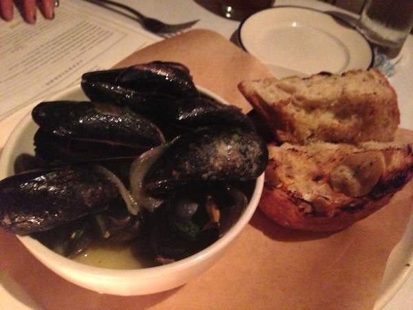 “ANGRY” MUSSELS house bacon, serrano chile & onion, toast for soppin’ ...