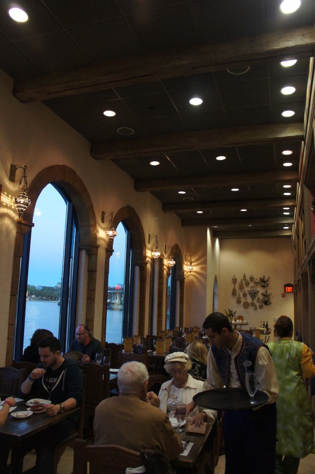 Indoor seating at Epcot's Spice Road Table