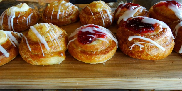 Danishes ranging from cherry to apple were also from the Olde Hearth Bread Company.