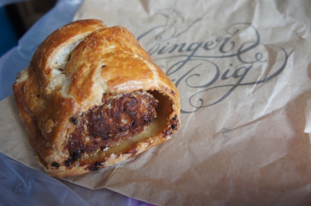 The Ginger Pig's famous sausage roll - one of the best I've had in London