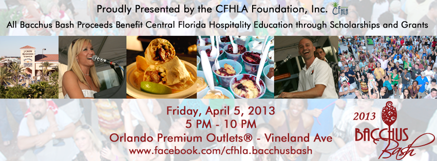 2013 Bacchus Bash – Friday April 5 – Orlando Premium Outlets
