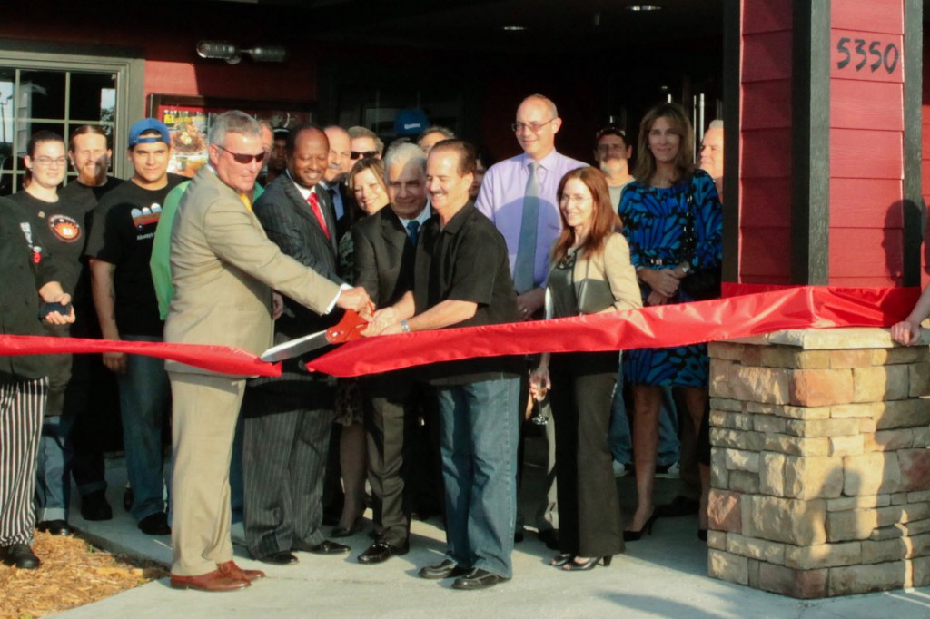 Mayor Buddy Dyer and Commissioner Samuel B. Ings at the ribbon cutting