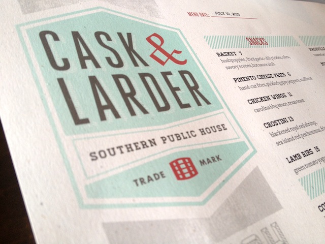Cask and Larder debuts new Lunch Menu – Thurs July 11 2013