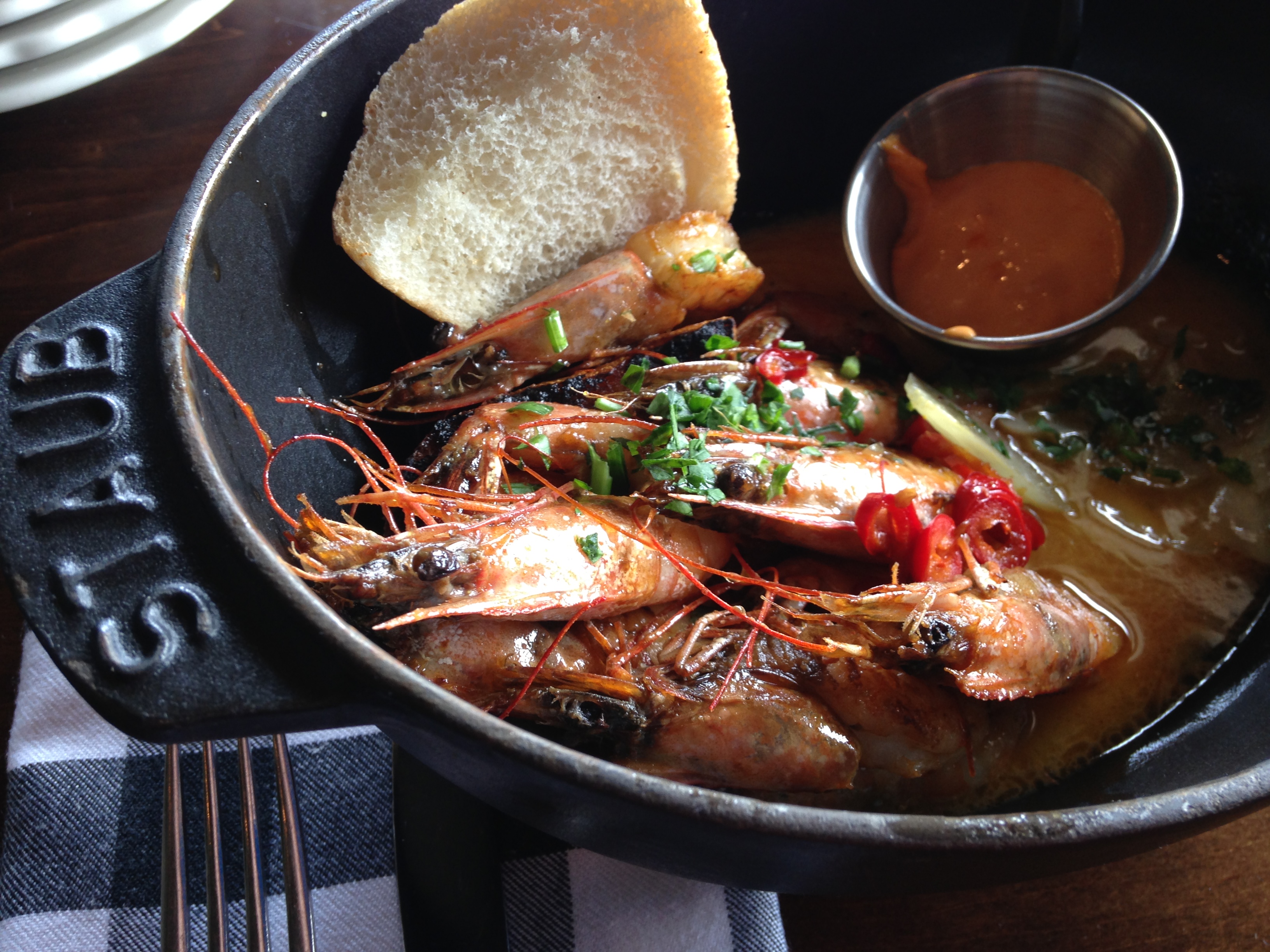 Cask and Larder’s Florida Cape Canaveral Shrimp with Toasted Baguette recipe