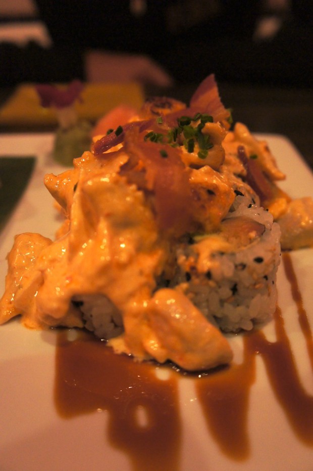 Sushi Pop's hot mess roll