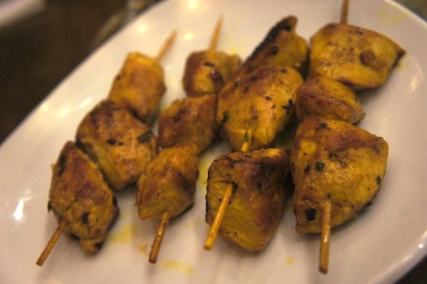 Chicken skewers, sadly, though predictably, were a bit too dry but still had good flavor