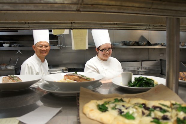 Chef Shelby working in the Cascade kitchen