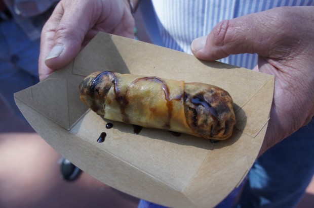 Lamb brewat roll with prunes and sesame at Taste of Marrakesh - Morocco 
