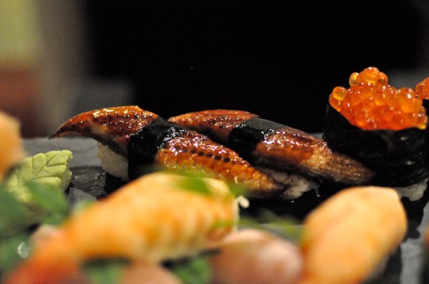 Unagi eel nigiri sushi - nicely grilled
