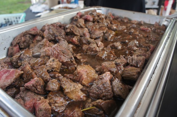 Grilled steak tips with wild mushroom and burgundy wine sauce - The Meat House in Winter Park