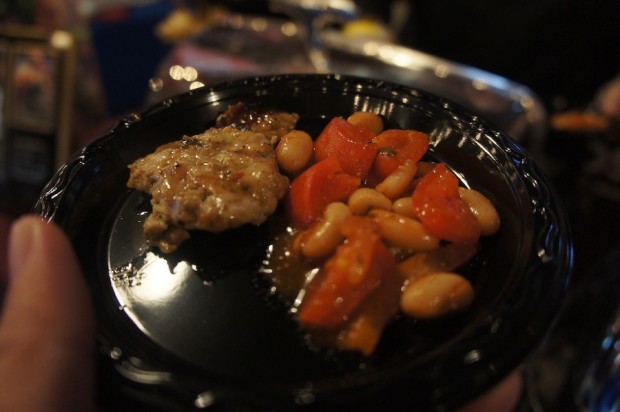 Bosphorous Turkish Kitchen - White bean salad and kebabs