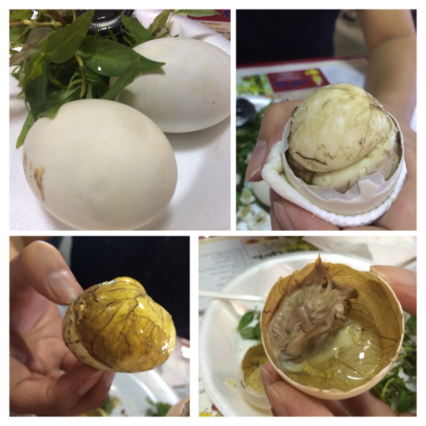 Hot Vit Lon aka Balut aka fertilized duck fetus egg