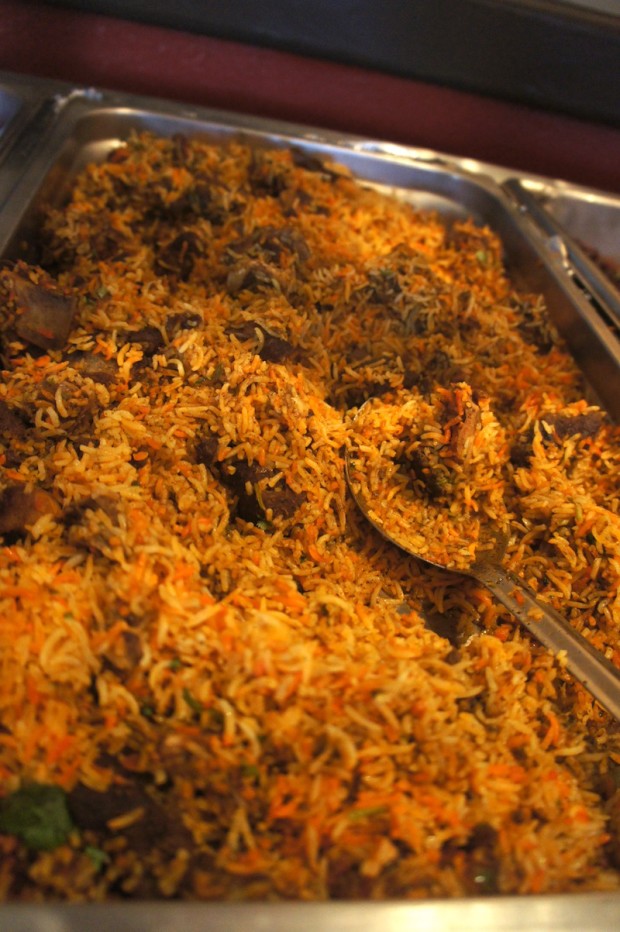 Goat Biryani, an aromatic spiced rice dish with roots in Persia
