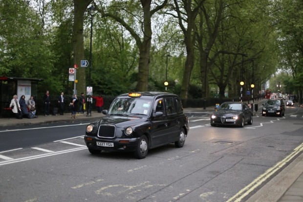 London's famous black taxi cabs