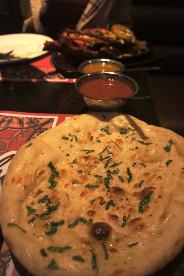 Naan bread, nice flavors from the garlic