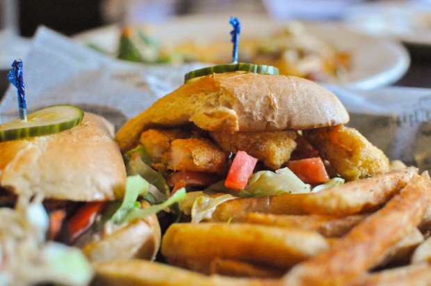 Cornmeal Crisped Shrimp Po’ Boy - Lettuce, House Pickles, Kimchi Remoulade - $14 - Photo by Krystle Nguyen