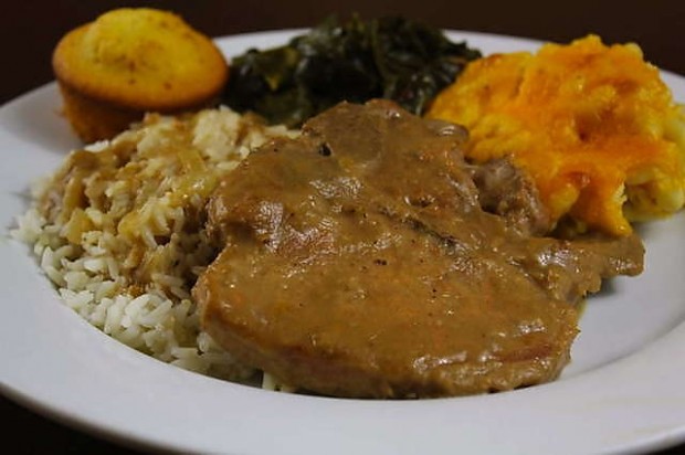 Smothered Pork chops at McKnight's