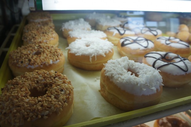 Coconut and nuts donut