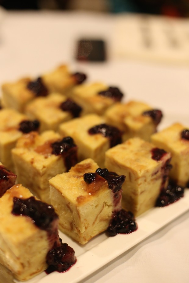 GRANDMA'S BREAD & BUTTER PUDDING  - Heavens to Betsy berry compote, vanilla ice cream