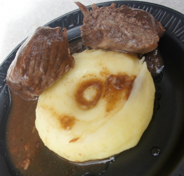 Boeuf bourguignon — Braised short ribs in cabernet with mashed potatoes* - Can you spot the hidden Mickey?