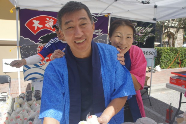 Chef Hidehiko with his wife Reiko of Sushi Tomi! 