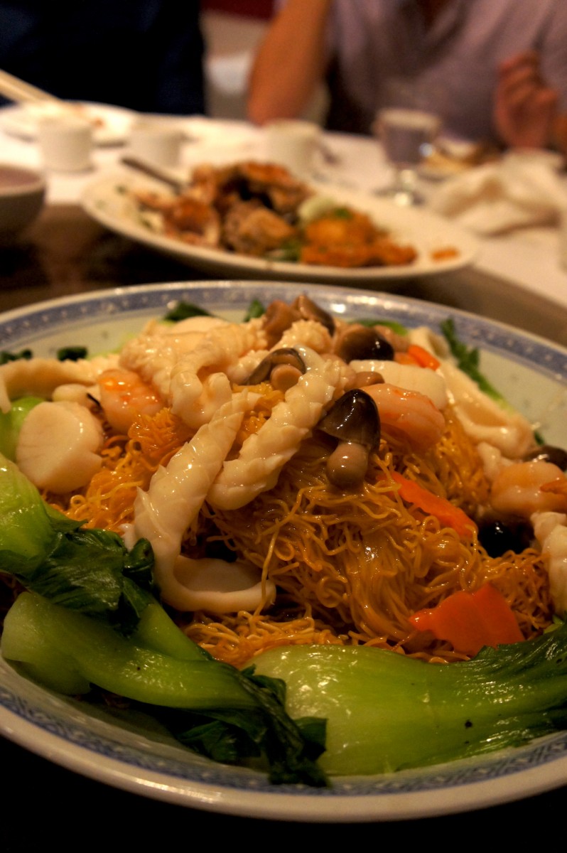 Seafood Pan Fried Noodles