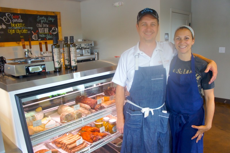 Chefs Rhys and Alexia Gawlak of Swine and Sons