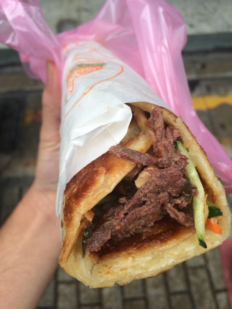 Beef Scallion Breakfast Crepes - Niu Rou Jian Bing