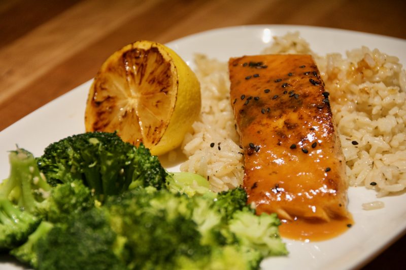 Recipe For Cheddars Bourbon Glazed Salmon - Image Of Food Recipe