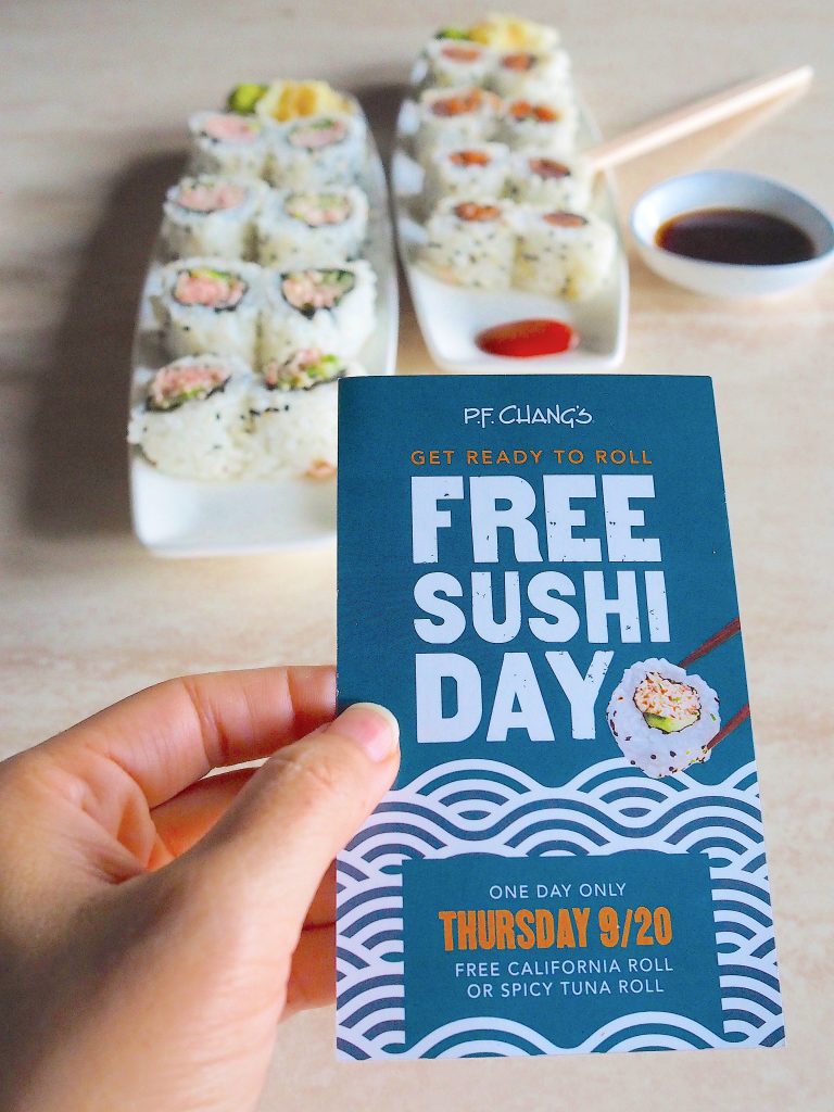 Free Sushi at PF Chang’s on September 20
