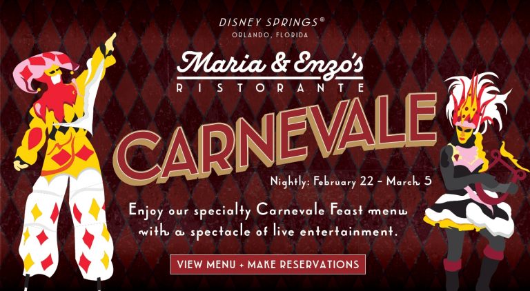 Carnevale returns to Maria & Enzo’s Ristorante – Disney Springs – Feb 22 thru Mar 5