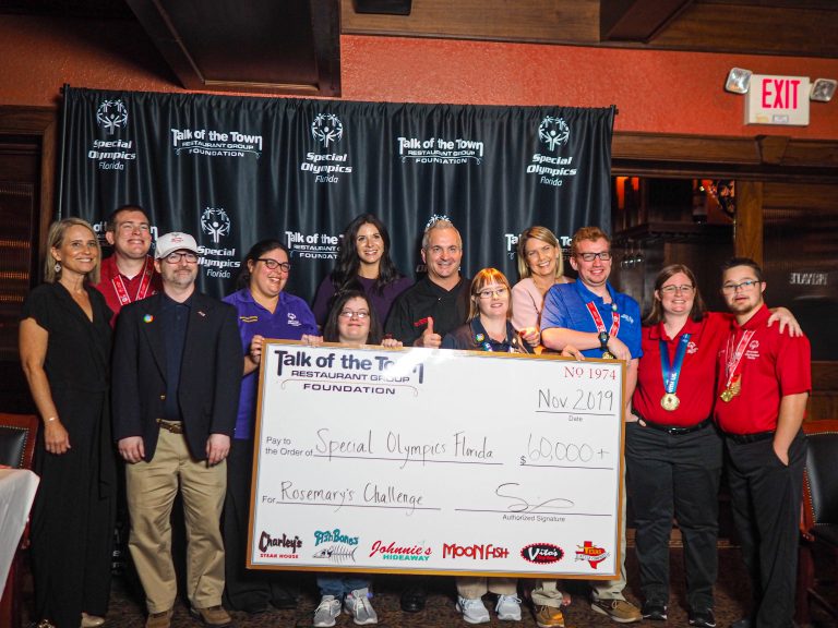 Talk of the Town Restaurant Group Raises Over $60,000 for Special Olympic Florida’s Rosemary’s Challenge 2019