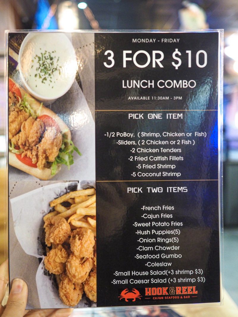 Lunch Special at Hook & Reel Cajun Seafood & Bar - Tasty Chomps: A Local's  Culinary Guide