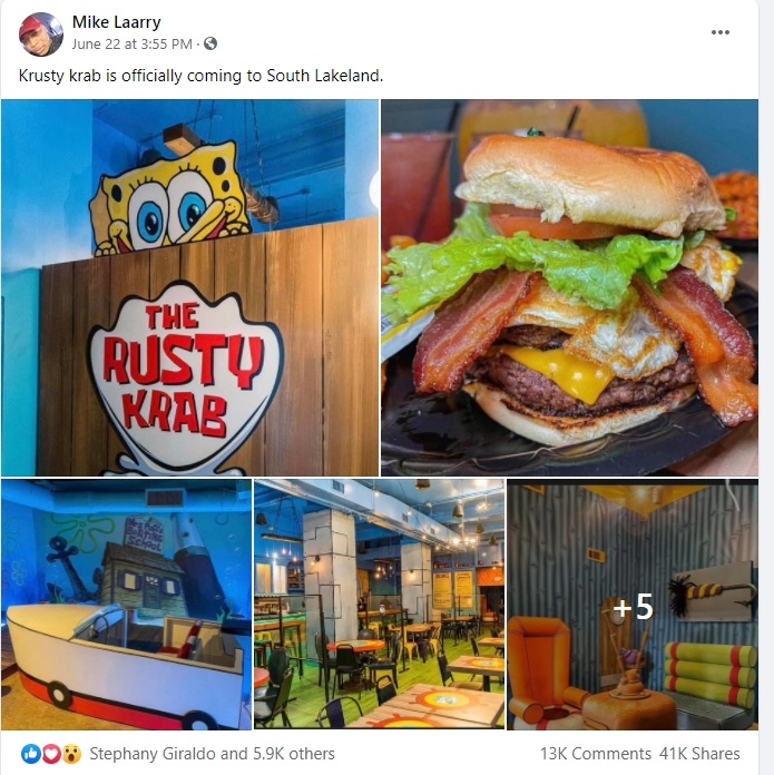 Is The Krusty Krab Restaurant Opening in Florida Tasty Chomps