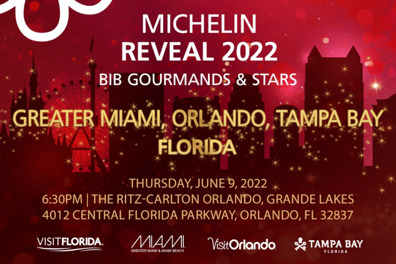 Michelin Guide Miami, Orlando and Tampa to be unveiled June 9th at The Ritz-Carlton Orlando, Grande Lakes