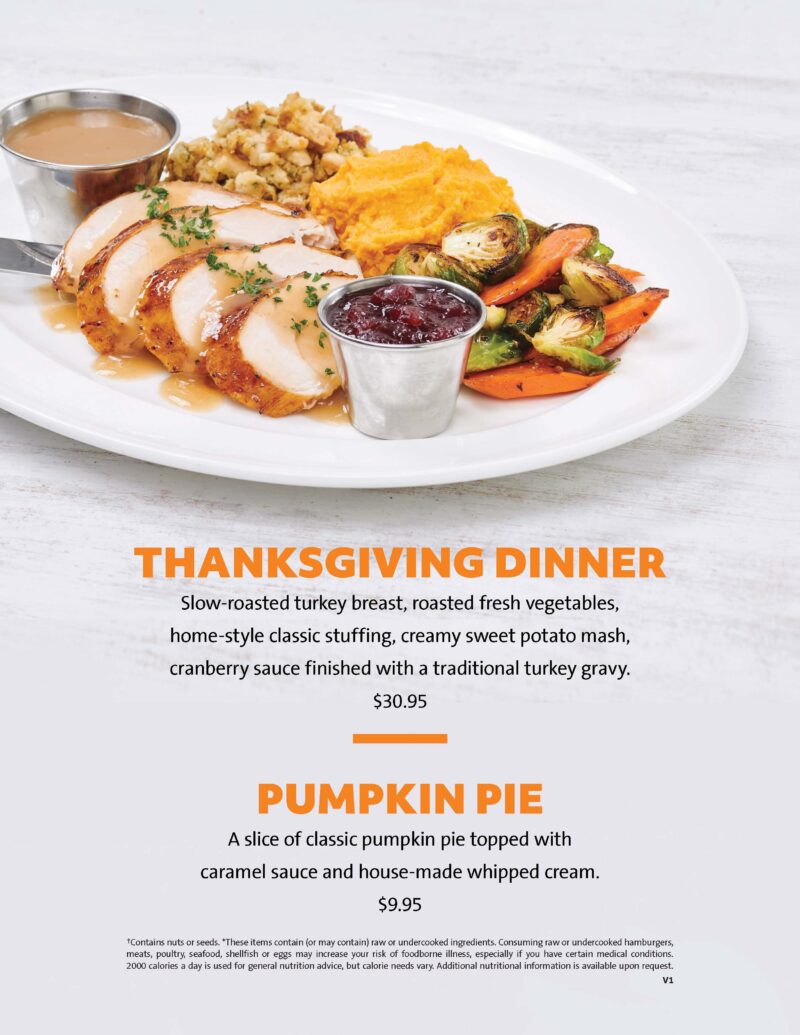 Announcing our Thanksgiving Menu for 2022