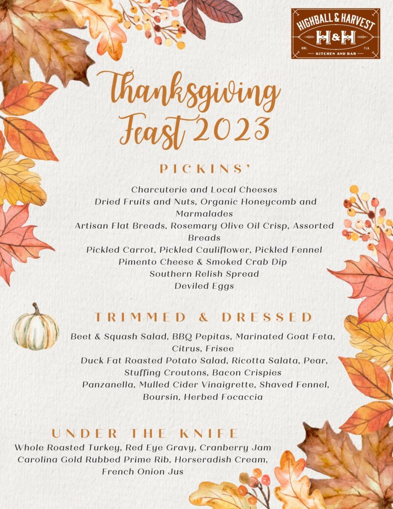 A Foodie's Guide to Thanksgiving in Orlando 2023 - Specials, Buffets ...