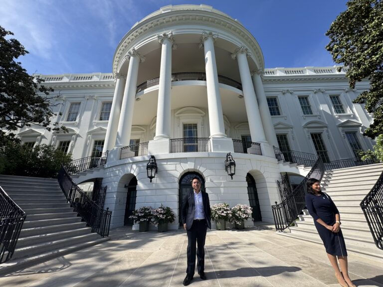 Visiting the Rose Garden at the White House for the Asian American Native Hawaiian Pacific Islander Heritage Month 2024 Celebration